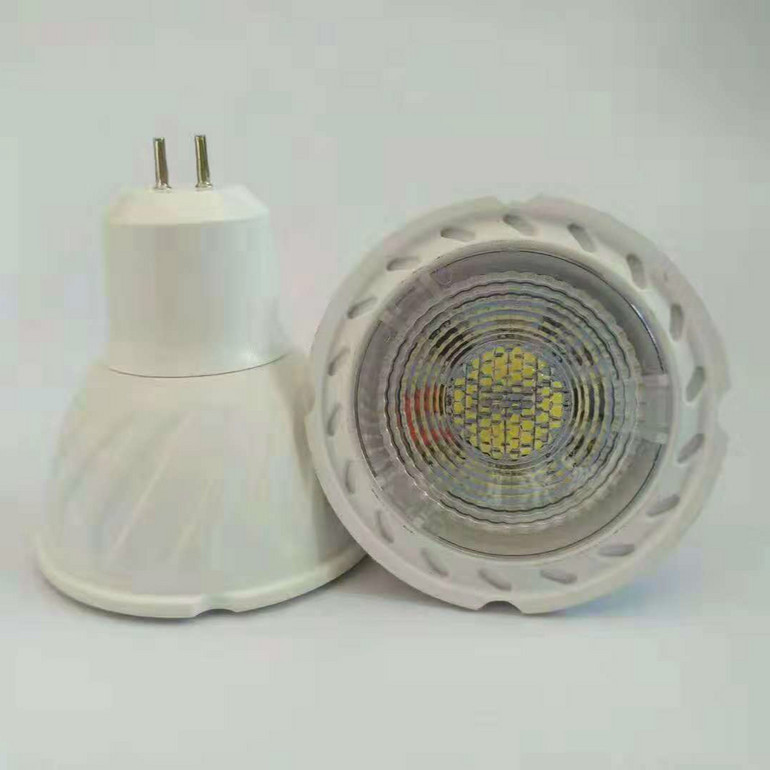 Simple white spiral LED lamp cup