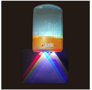 RGB variable warm-light music fountain wall lamp