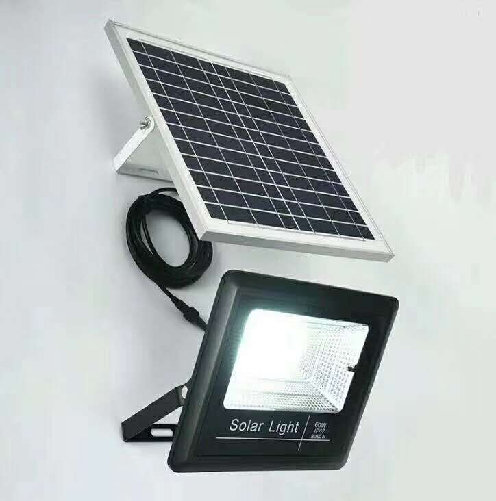 60W Black Frosted Thin Solar Floodlight