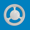 Round white energy-saving LED bulb