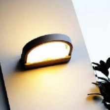 Semi-arc, up and down luminous, warm light, outdoor wall lamp