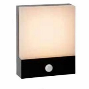 Built-in motion sensor, black, LED outdoor wall lamp