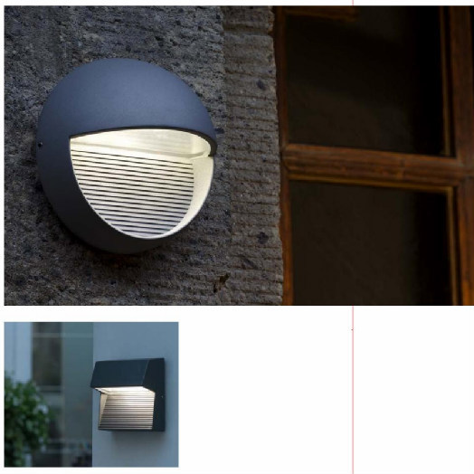 Modern Simple, Round/Square, Open-shaped Outdoor Wall Lamp