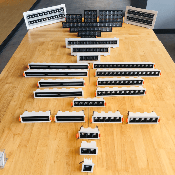 Multi-style, multi-wattage, concealed commercial down lamp