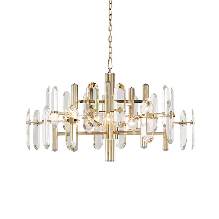 Hanging Chain Type, Two-layer Glass Chandelier