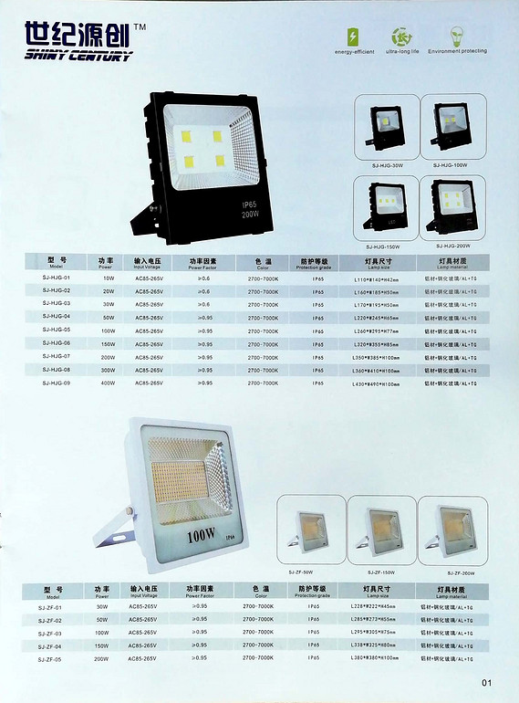 SHINY CENTURY Classic Floodlight Series