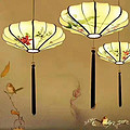 Classical Chinese hand-painted lantern dining Chandelier