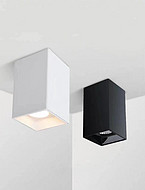 Simple Square Black/White Open-installation LED Ceiling Spotlight