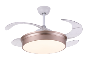 Elegant Rose Gold Warm Fan Lamp