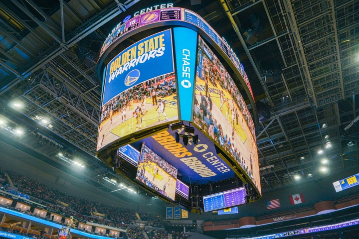 Samsung’s LED Display Becomes NBA’s Largest Centerhung Scoreboard at Chase Center for Golden State Warrior Games
