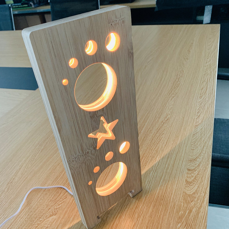 Custom-Designed Bamboo Table Lamp