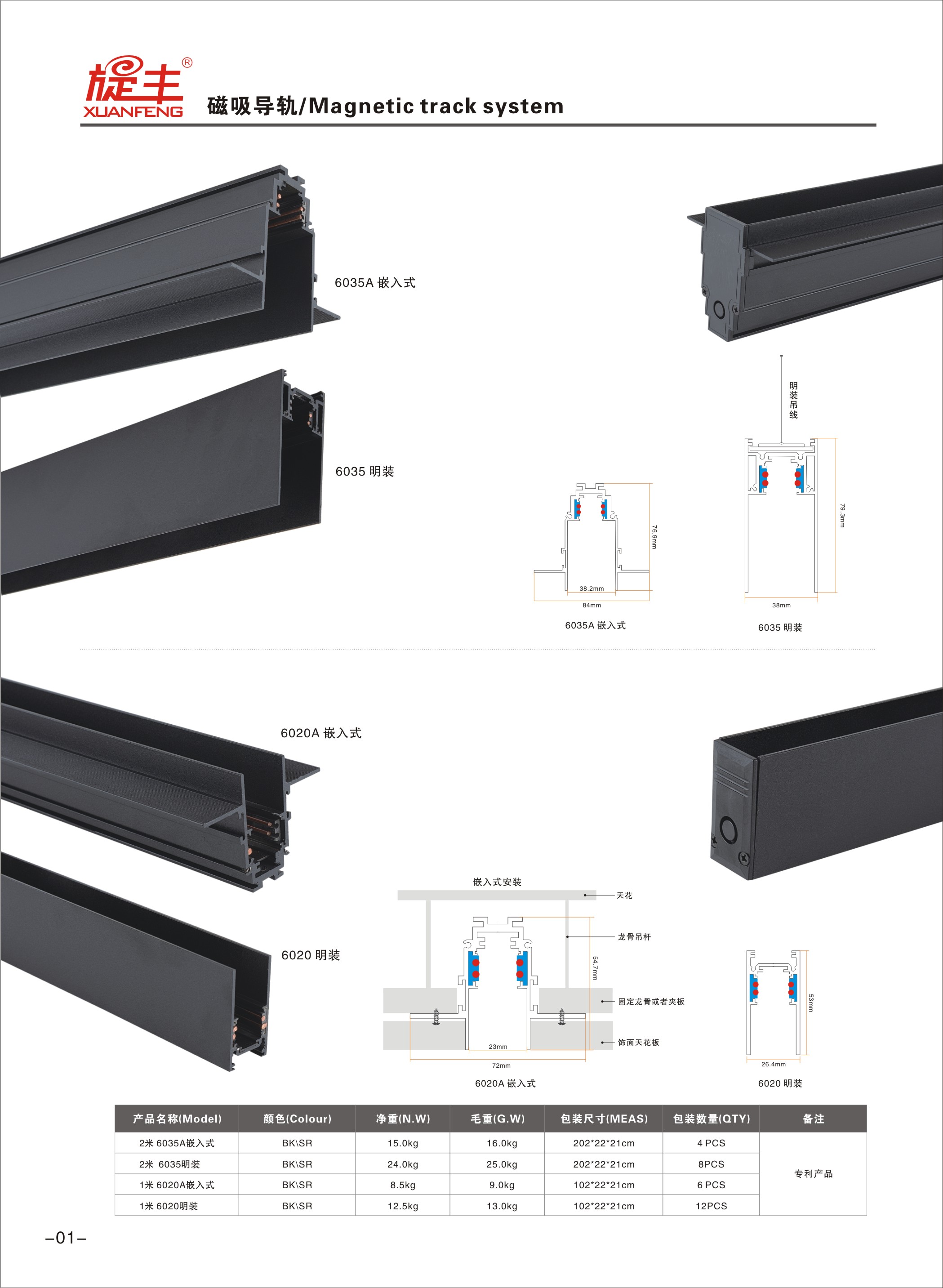 magnet track system/track lamp/comercial