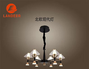 Northern Europe modern light luxury restaurant black Chandelier