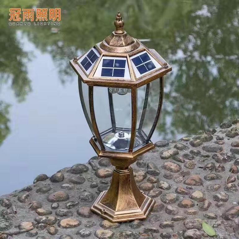 Copper art garden lamp