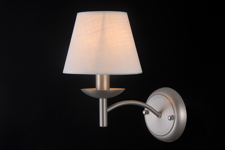 Decorative Lighting/Wall Lamp/Satin nickel color+chrome color+iron+fabric shade+E14*40W