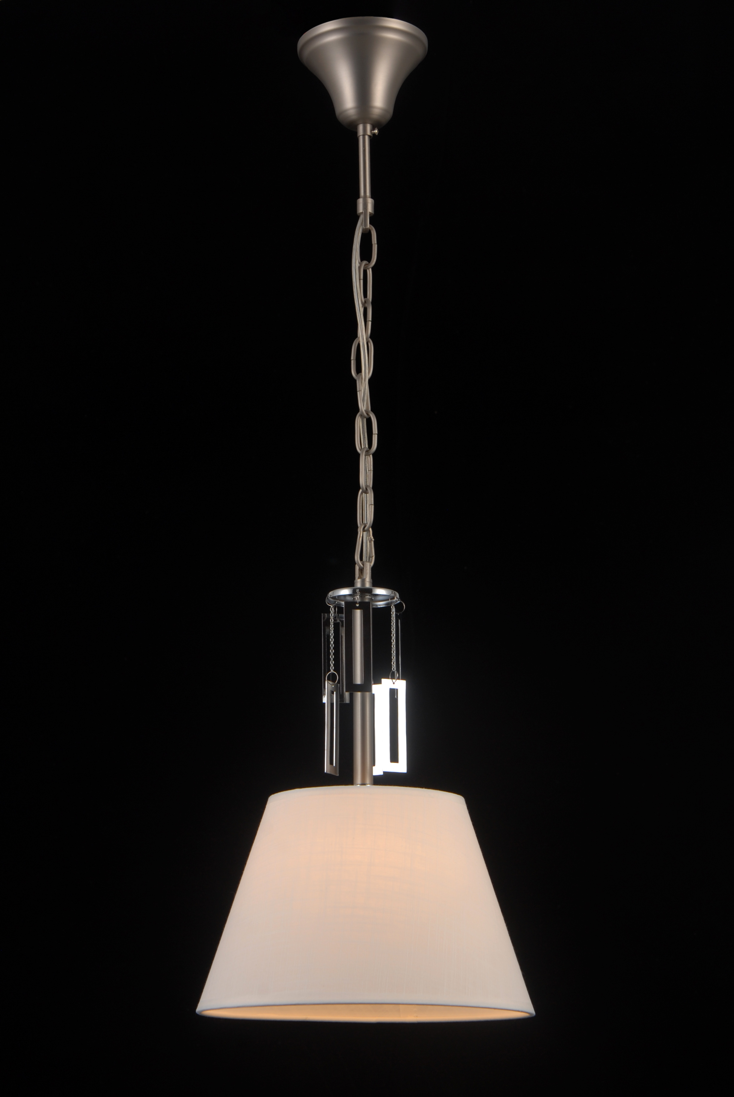 Household Lighting/Ceiling Lamp/Satin nickel color+chrome color+iron+fabric shade+E14*40W