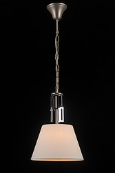 Household Lighting/Ceiling Lamp/Satin nickel color+chrome color+iron+fabric shade+E14*40W