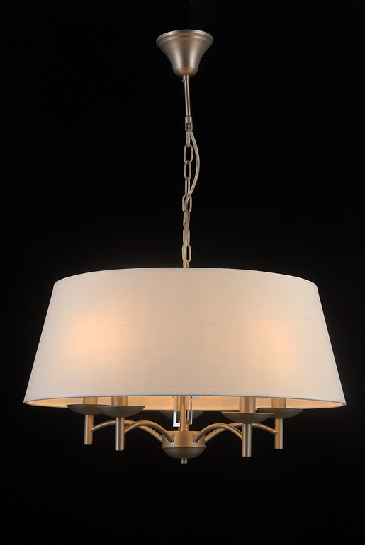 Household Lighting/Ceiling Lamp/Satin nickel color+chrome color+iron+fabric shade+E14*40W(1 lampholder)