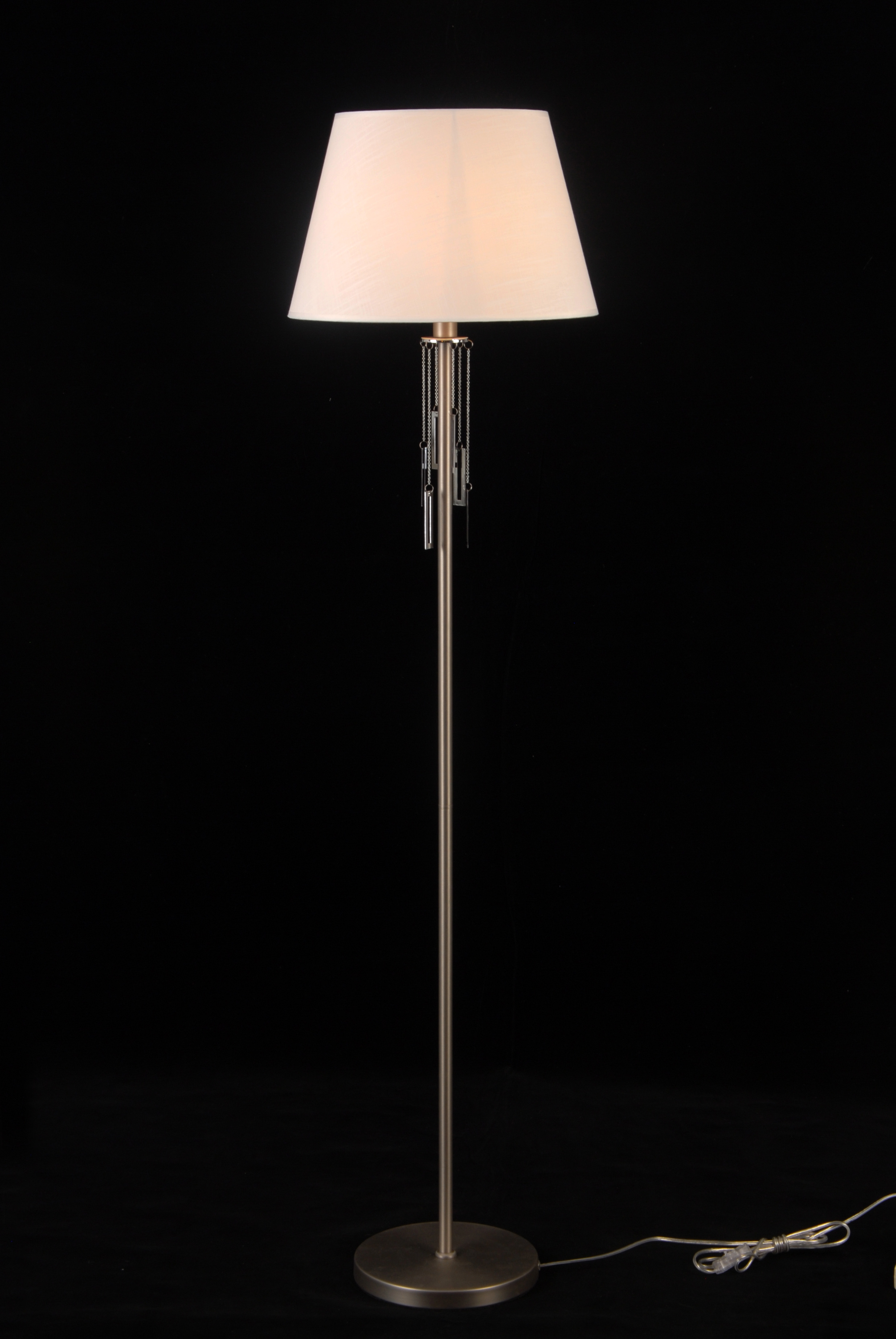 Decorative Lighting/Floor Lamp/Satin nickel color+chrome color+iron+fabric shade+E14*40W