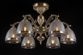 Household Lighting/Ceiling Lamp/Antique brass color+iron+aluminium alloy+glass+E27*40W(6 lampholders)