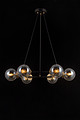 Household Lighting/Ceiling Lamp/Matt black color+Antique brass color+iron+glass+Glass+E14*5W(LED ,6 Lampholders)