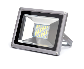 Square silver solar lamp