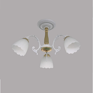 Three,European,White,Chandelier