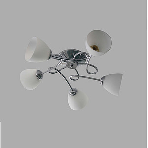 Ceiling Lamp,Simple Five Ends,Chandelier,White