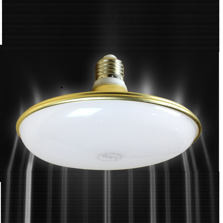 Circle White Light Golden Trim LED Bulb
