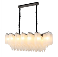 Aosihua,Black gold light luxury living room bedroom crystal chandelier