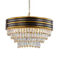 Aosihua,Mirror brass wire gun black semi - dumb oil light luxury chandelier