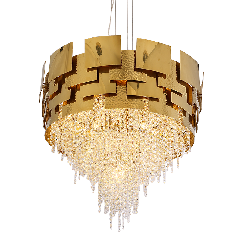 Aosihua,Mirrored brass creative personality postmodern living room dining chandelier