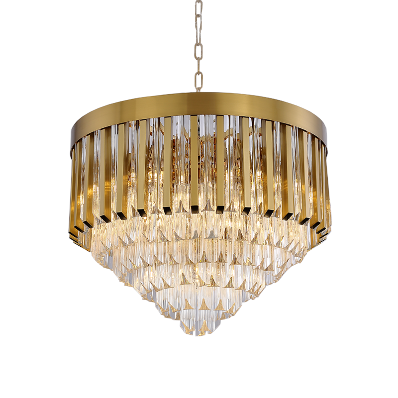Aosihua,Champagne gold light luxury crystal porch chandelier