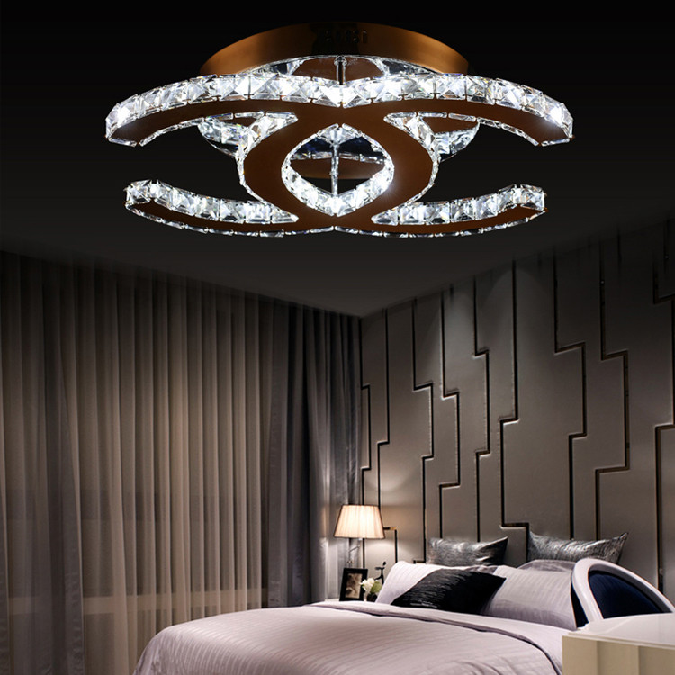 Modern simple living room bedroom crystal lamp