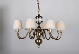 Jushang,All copper cloth cover VGB old copper eight-head chandelier