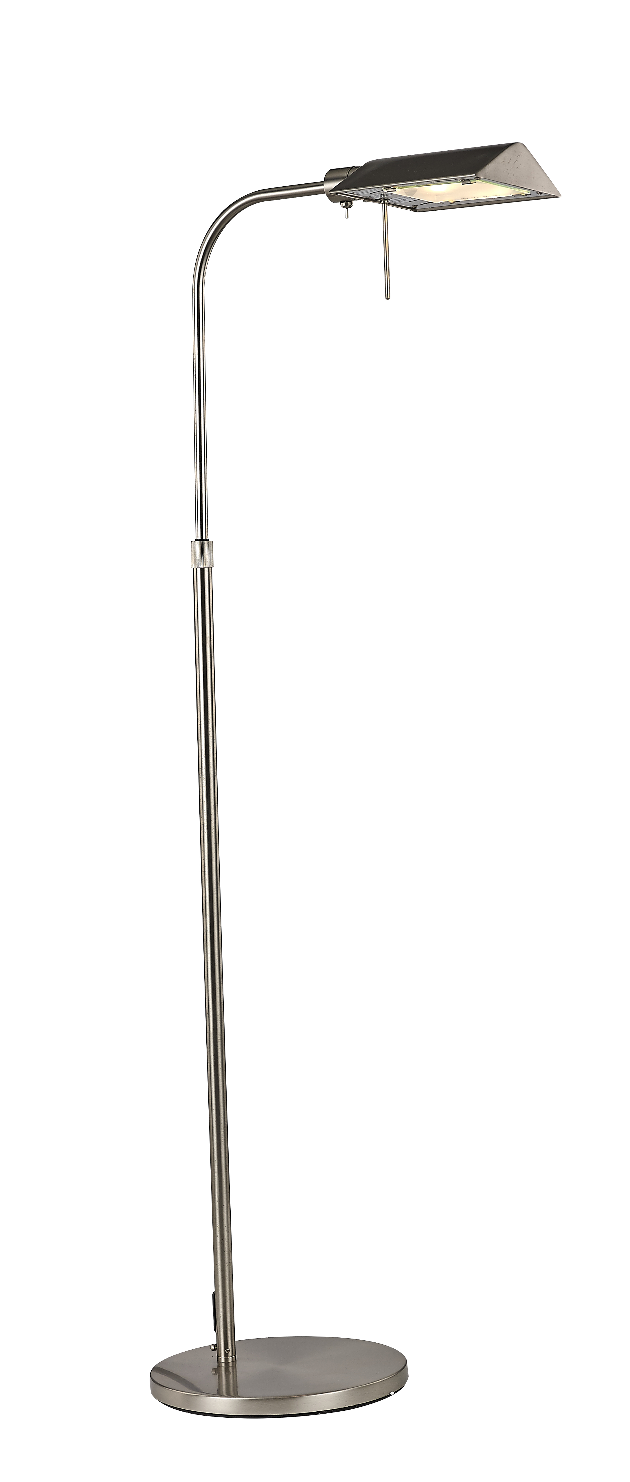Jushang,Wrought iron matte chrome simple floor lamp