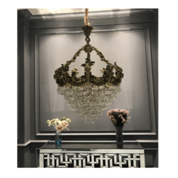 CHEIM LUSTER 8002 Series Bronze Crystal Chandelier