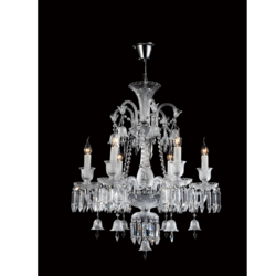 CHEIM LUSTER D83400-660xH780-6L-chrome full set series candle luxury crystal chandelier