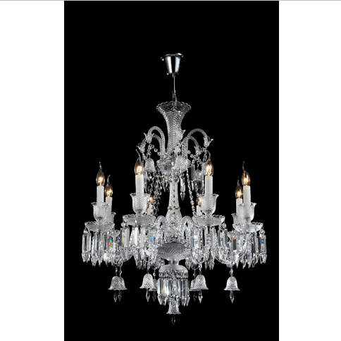 CHEIM LUSTER D83400-760xH780-8L-chrome full set series candle luxury crystal chandelier