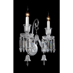 CHEIM LUSTER W83400-360xH440-2-Chrome Full Set Series Luxury Crystal Candle Lamp