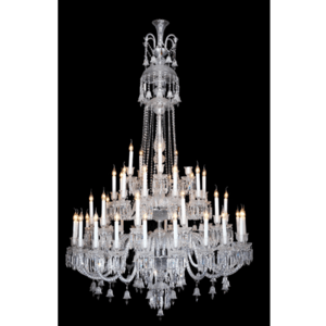 CHEIM LUSTER Luxury Candle White Crystal Chandelier