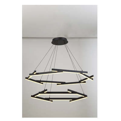 NEON P8039-90W-8+6 BK simple chandelier