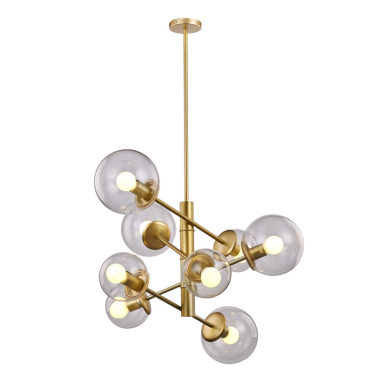 Victory modern interior H-3757-8 glass chandelier