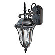 Big black bull bronze European courtyard lamp