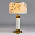 Jazz 03 copper marble (Jazz white) hand painted lampshade desk lamp