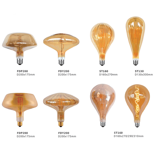 big glass led filament bulb