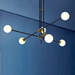 Modern glass bulb LED molecular minimalist Chandelier