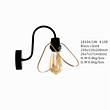 Black gold wrought wall lamp