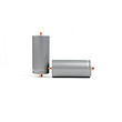 Silver-grey plastic-coated lithium iron phosphate battery