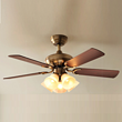 Retro Brass Four-bladed Fan Light